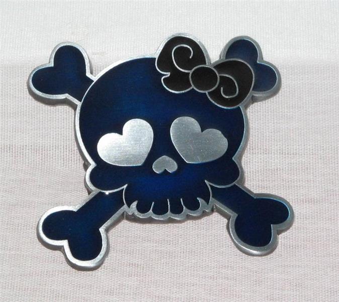 Gürtelschnalle - Girlie Skull Dark Blue