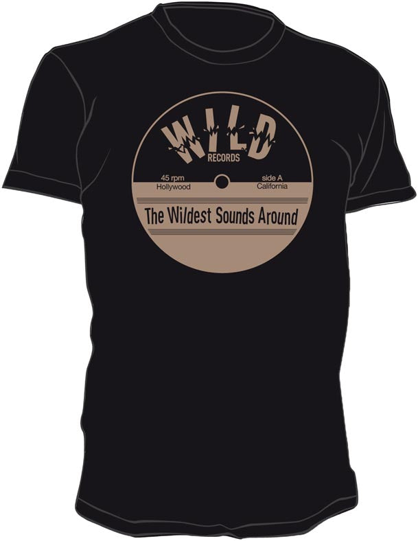 T-shirt - Wild Records, Schwarz mit braunem Aufdruck