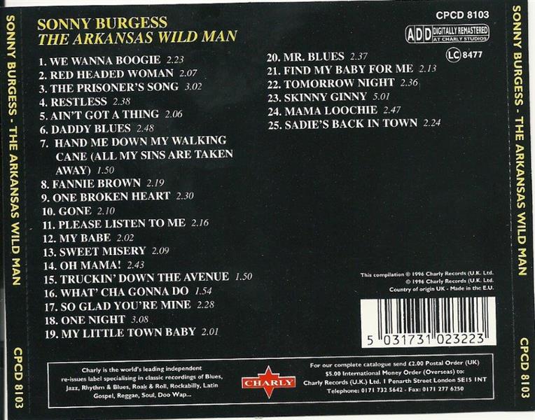 CD - Sonny Burgess - The Arkansas Wild Man