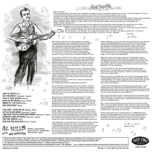 10inch - Al Willis & the New Swingsters - Girl Trouble (+CD)