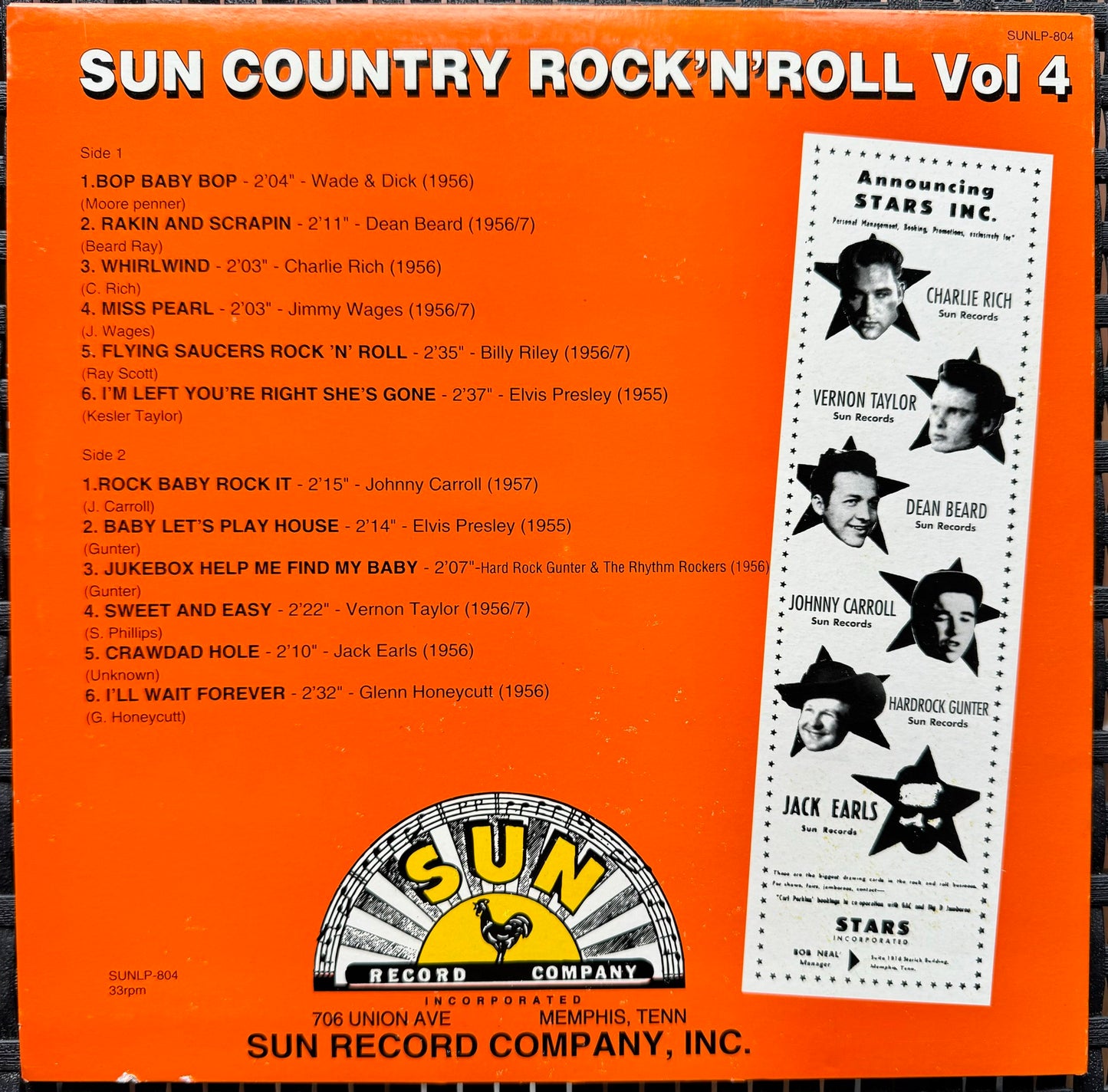 10inch - VA - Sun Country Rock'n'Roll Vol. 1-5 (vollständige Serie)