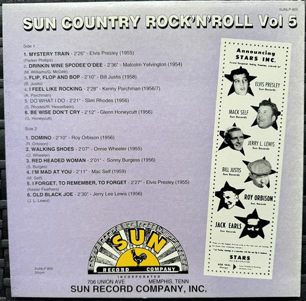 10inch - VA - Sun Country Rock'n'Roll Vol. 1-5 (vollständige Serie)