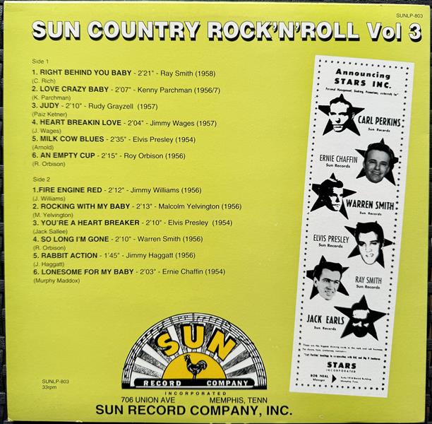 10inch - VA - Sun Country Rock'n'Roll Vol. 1-5 (vollständige Serie)