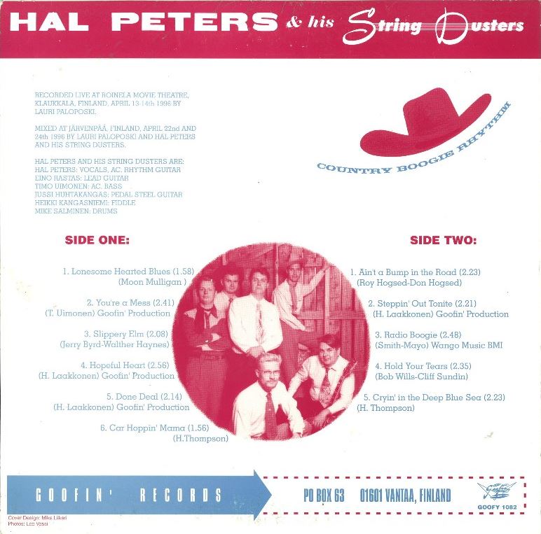 10inch - Hal Peters & His Stringdusters - Lonesome Hearted Blues