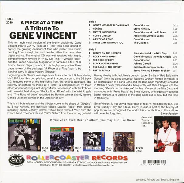10inch - VA - A Piece At A Time - Tribute To Gene Vincent
