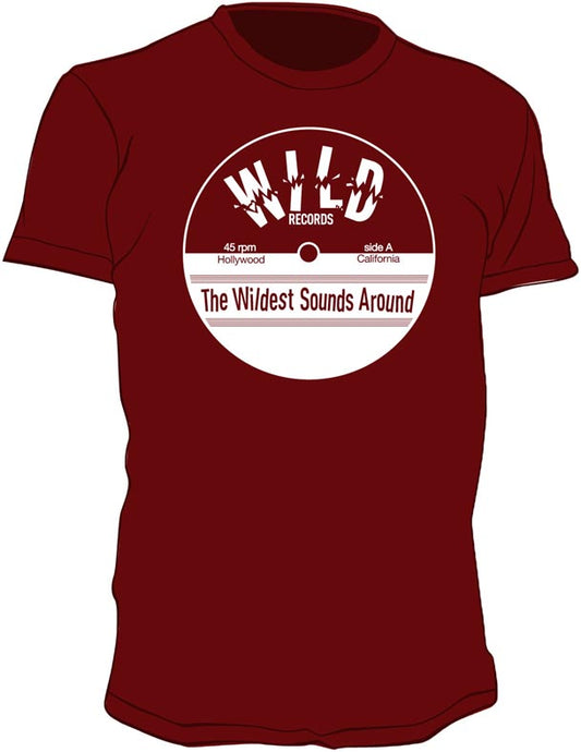 T-shirt -Wild Records, Bordeaux-Rot
