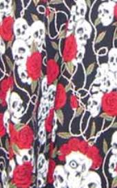 Kleid Skull & Roses, Schwarz