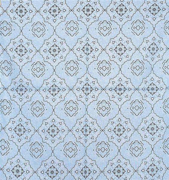 Bandana - Hellblau Gemustert