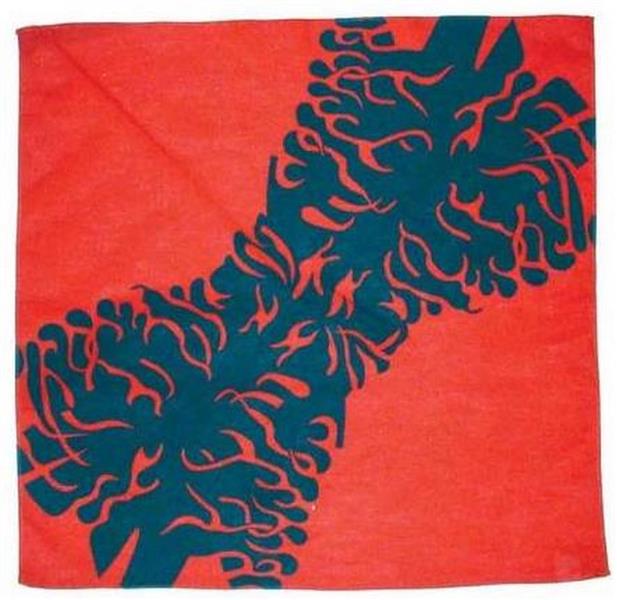 Bandana - Rot Blau Gemustert