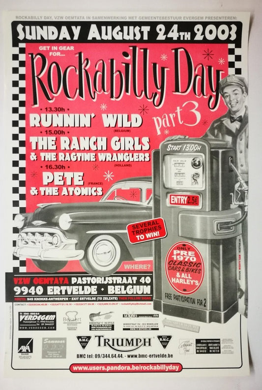 Poster - Rockabilly Day 24. August 2003, Belgien