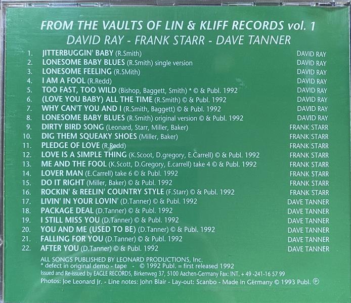 CD - VA - From The Vaults Of Lin and Kliff Rec. Vol. 1