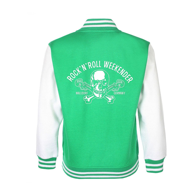 College-Jacket - Walldorf Weekender Skull, Green-White