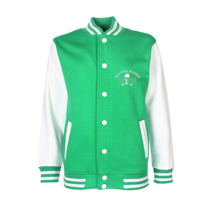 College-Jacket - Walldorf Weekender Skull, Green-White