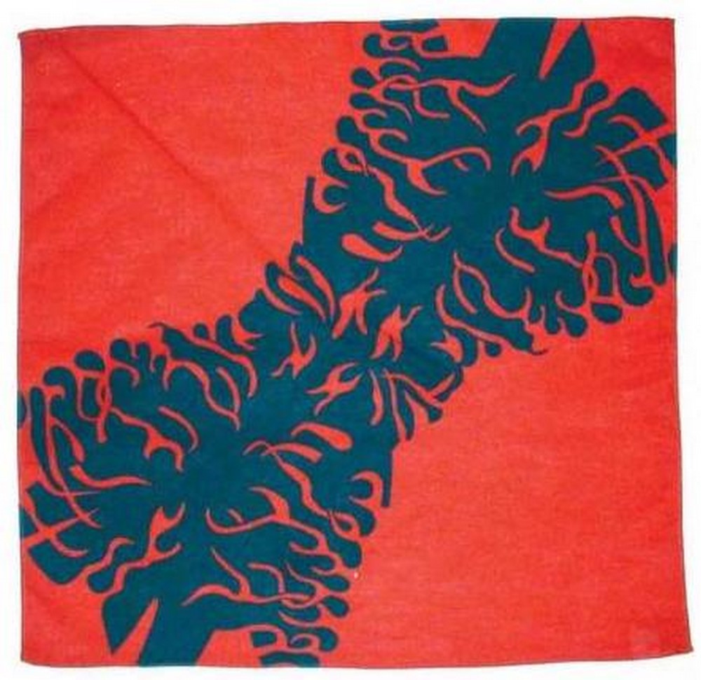 Bandana - Rot Blau Gemustert