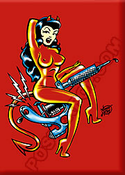 Vince Ray Fridge Magnets - Tattoo Girl