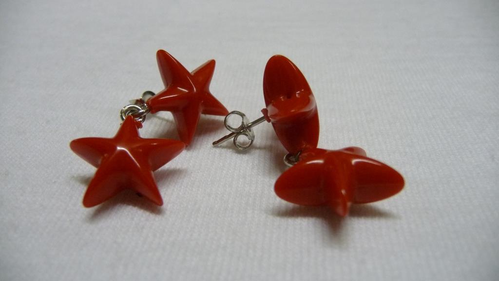 Ohrstecker Stern (Paar) - rot