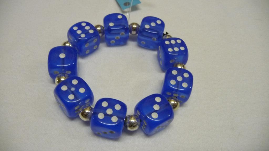 Armband Mit Großen Würfel - Blau-transparent
