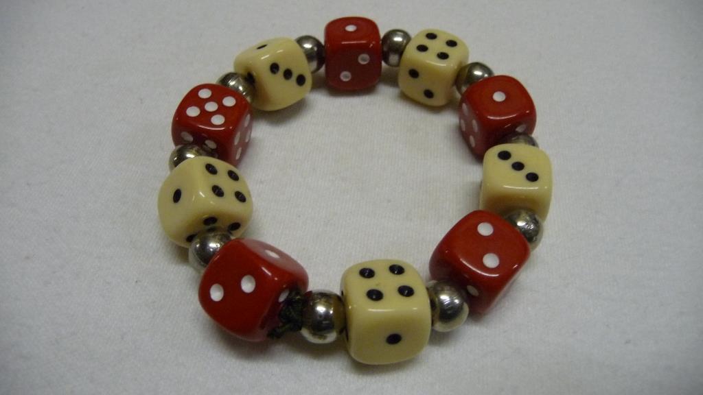 Armband Mit Kleinen Würfel - Rosa-transparent