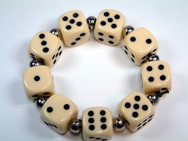 Armband Mit Kleinen Würfel - Elfenbein