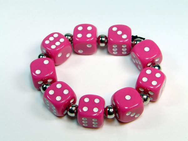 Armband Mit Kleinen Würfel - Rosa