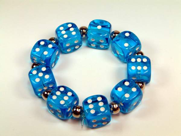 Armband Mit Kleinen Würfel - Blau-transparent