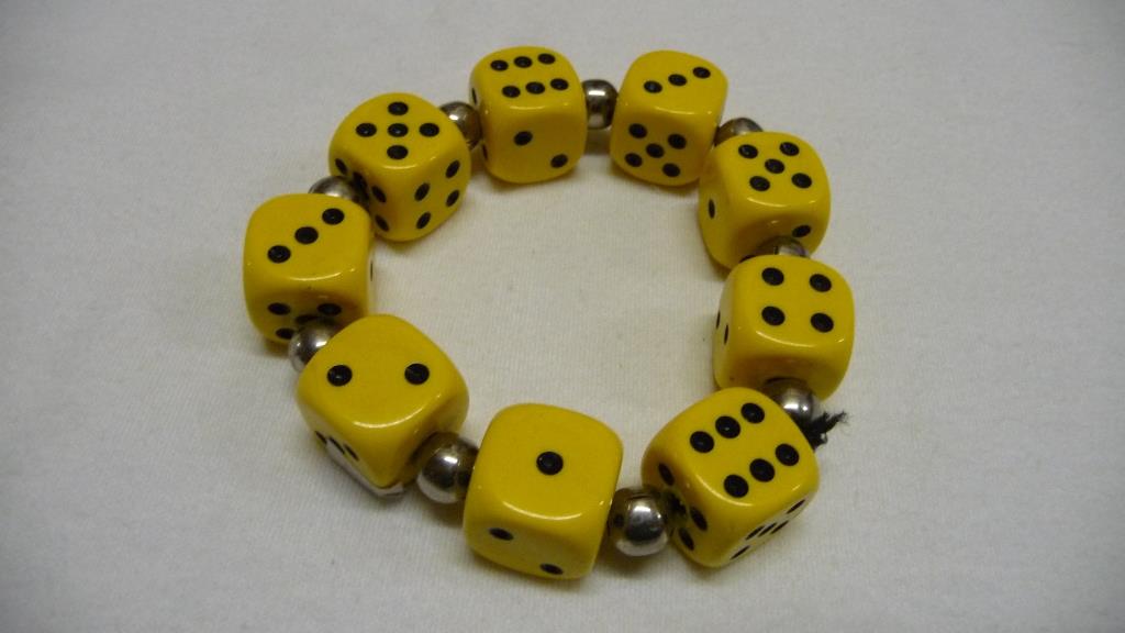 Armband Mit Kleinen Würfel - Gelb