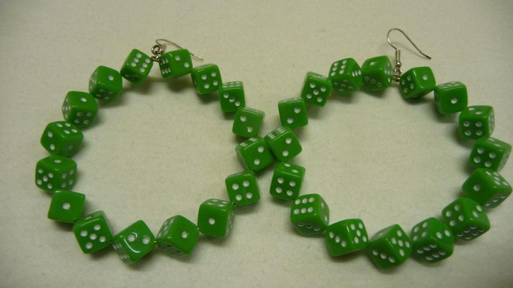 Ohrhänger - Creolen - hellgrün