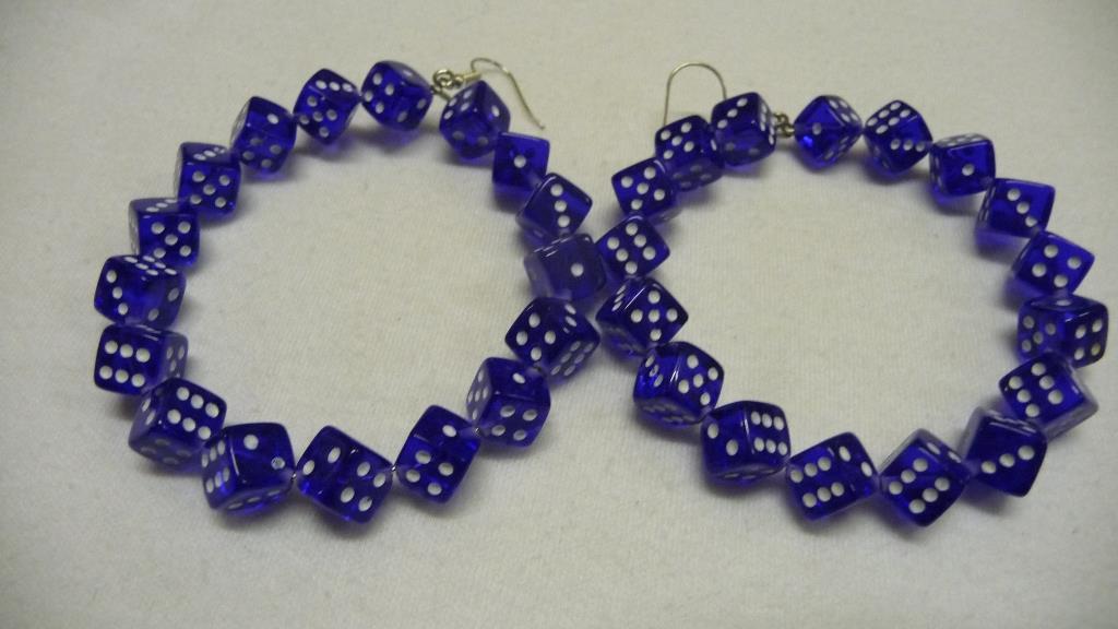 Ohrhänger - Creolen - lila transparenz