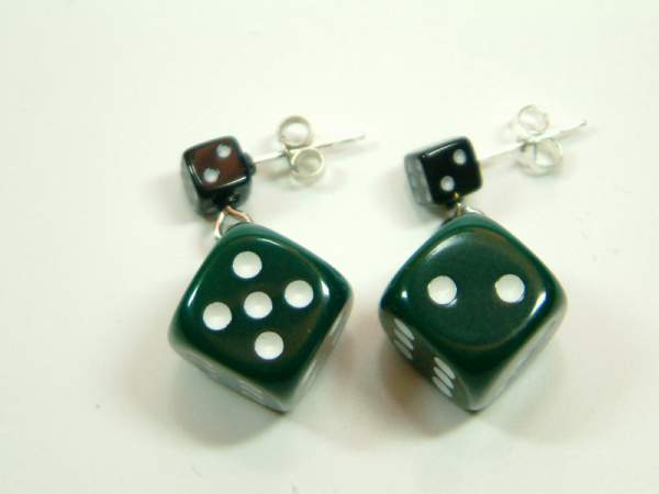 Würfel (Paar) - dunkelgrün