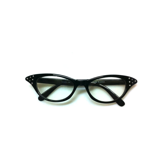 Brille 50s Cateye, schwarz