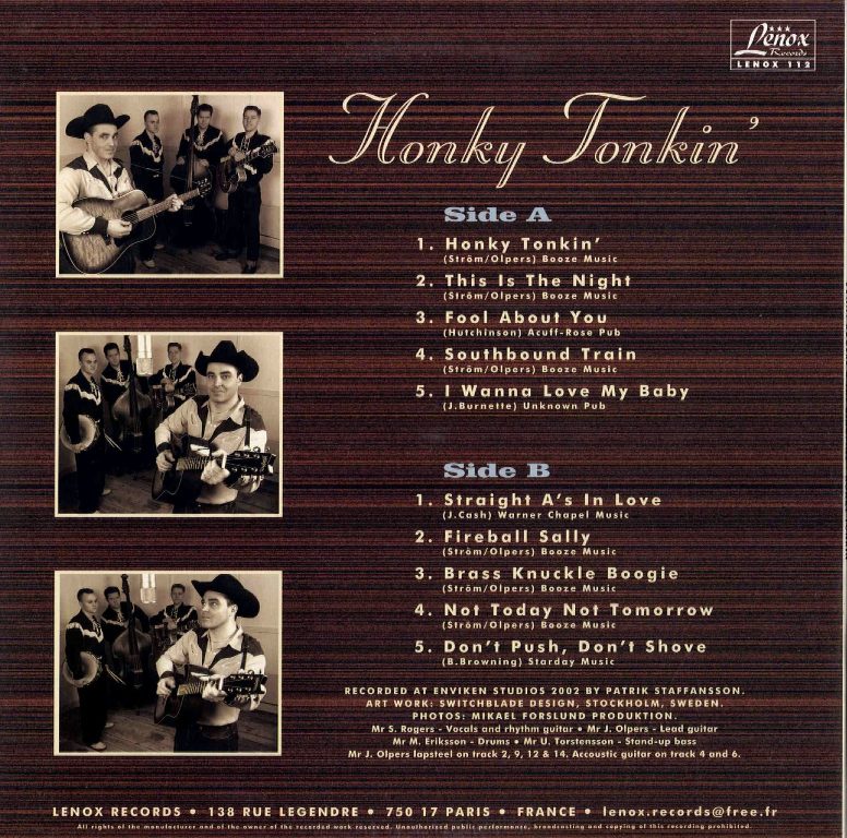 10inch - Sonny Rogers - Honky Tonkin