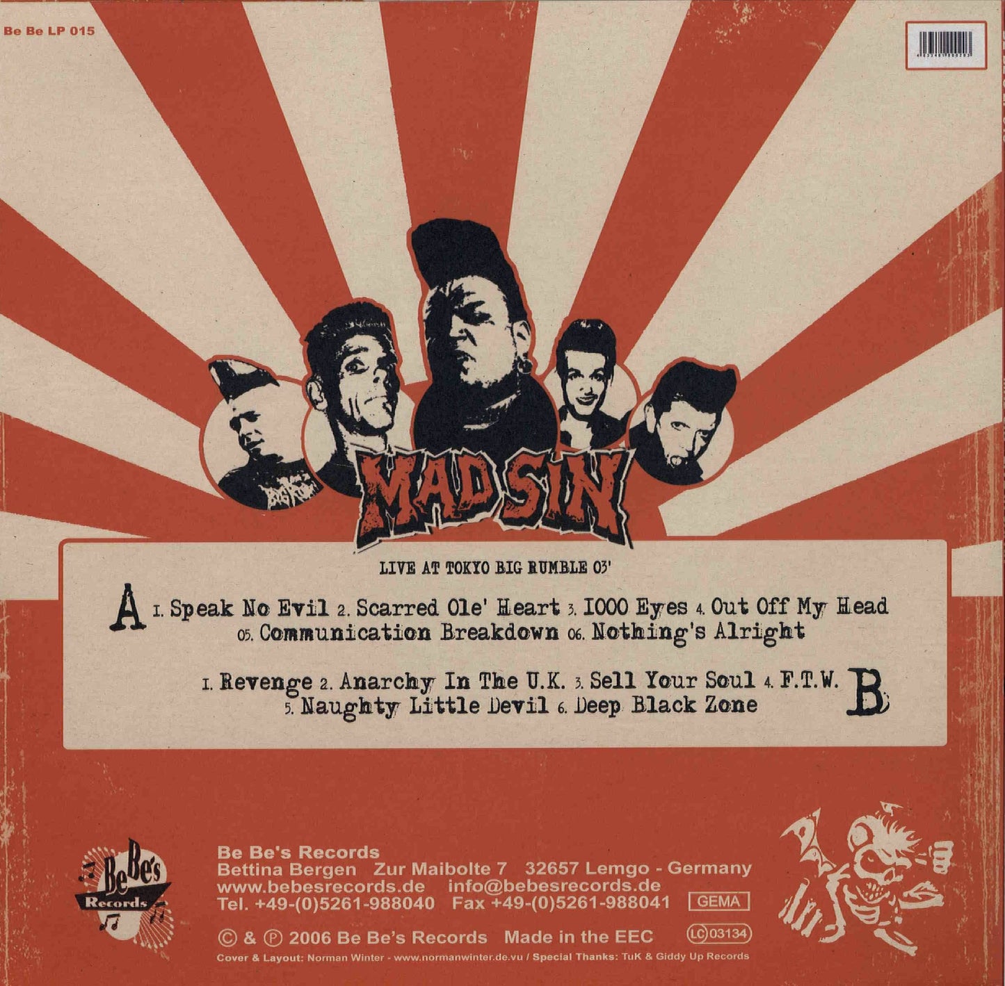 LP - Mad Sin - Live In Japan