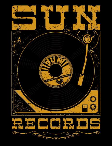 T-shirt Steady - Sun Records Record Player
