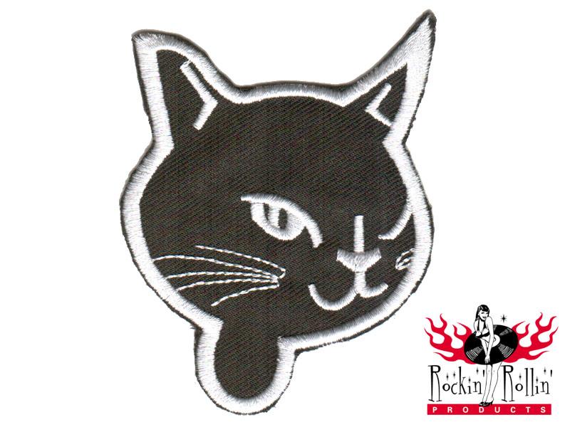 Aufnäher - Kitty Schwarz-Weiß