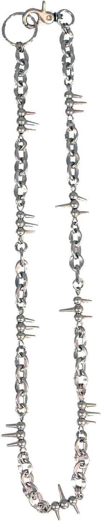 Geldbeutelkette - Silber mit Zacken, 85cm