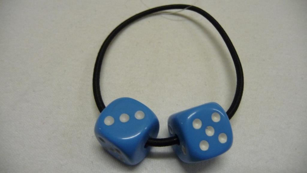 Haarband Würfel - hellblau