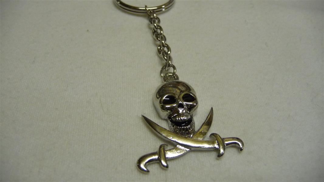 Schlüsselanhänger - Totenkopf Mit Schwerten