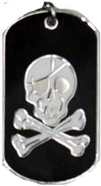 Halskette Metall - Anhänger Skull Schwarz