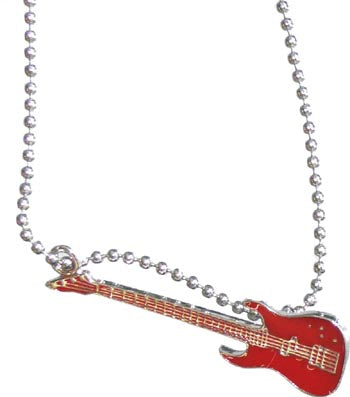 Halskette - Gitarre In Rot