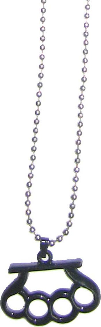 Halskette - Schlagring In Schwarz