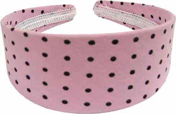 Haarreif - Rosa Mit Schwarzen Punkten