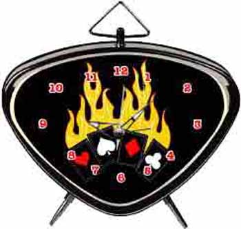 Triangle Alarm Clock - Flame With Yellow Cards