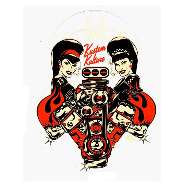 Mighty Texx Aufkleber - Chinagirls With Engine