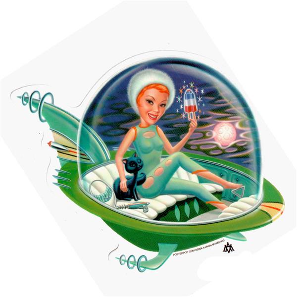 Aaron Marshall Aufkleber - Space Car