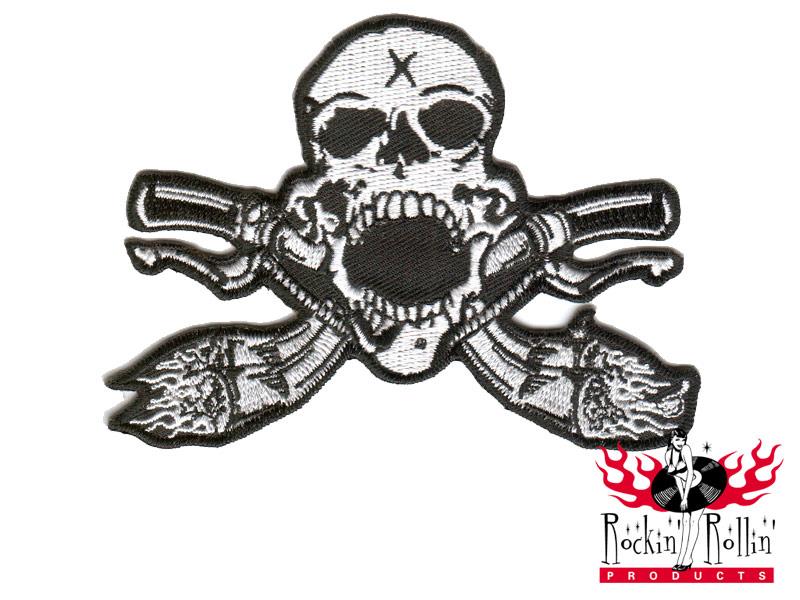 Virus Style Rückenaufnäher - Skull