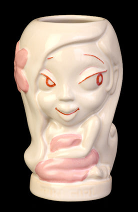 Tiki Girl Mug, White glaze