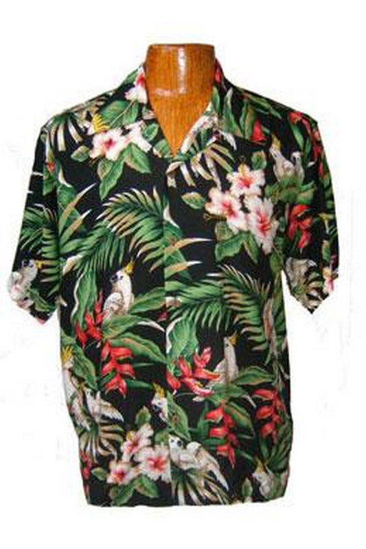 Hawaii - Shirt - Birds Of Paradise, Black
