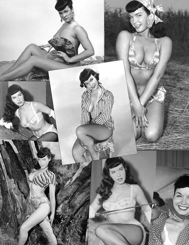 Steady-Hemd - Betty Page - Collage Black