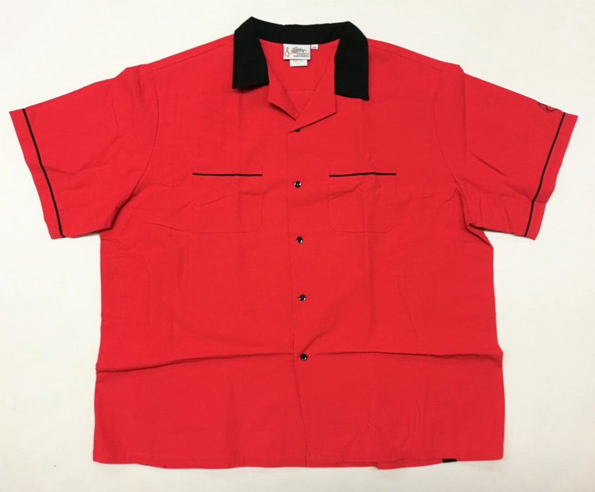 Bowlingshirt - Classic Bowler rot-schwarz