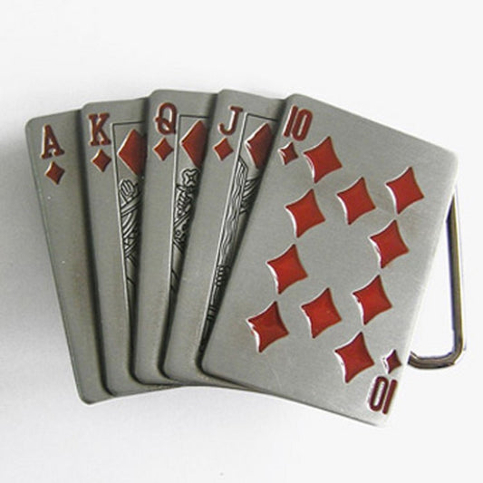 Gürtelschnalle - Royal Flush Poker Cards